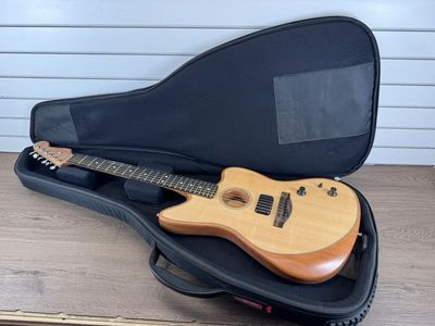 FENDER AMERICAN ACOUSTASONIC JAZZMASTER ACOUSTIC-ELECTRIC GUITAR NATURAL #WCP037663