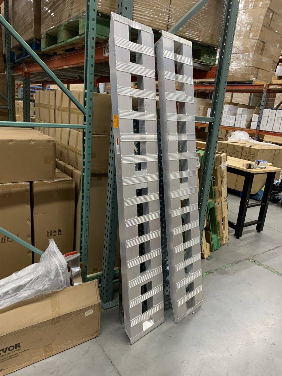 Aluminum Trailer Ramps 84 in. x 14 in. 6000 lbs. Loading Car Ramps for Tractors Truck Snow Blowers ATVs UTV (2-Pieces)