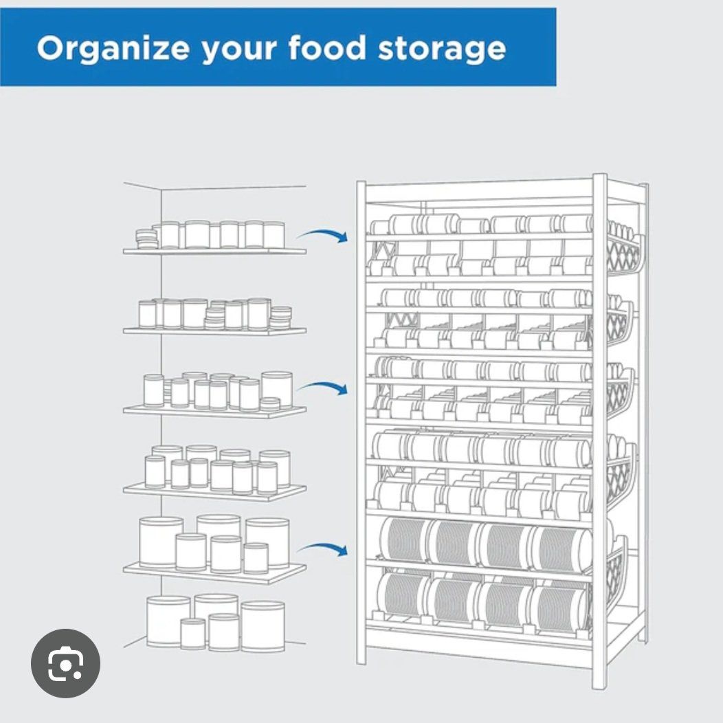 Large Pantry Storage Can Organizer shelf