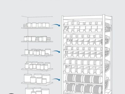 Large Pantry Storage Can Organizer shelf