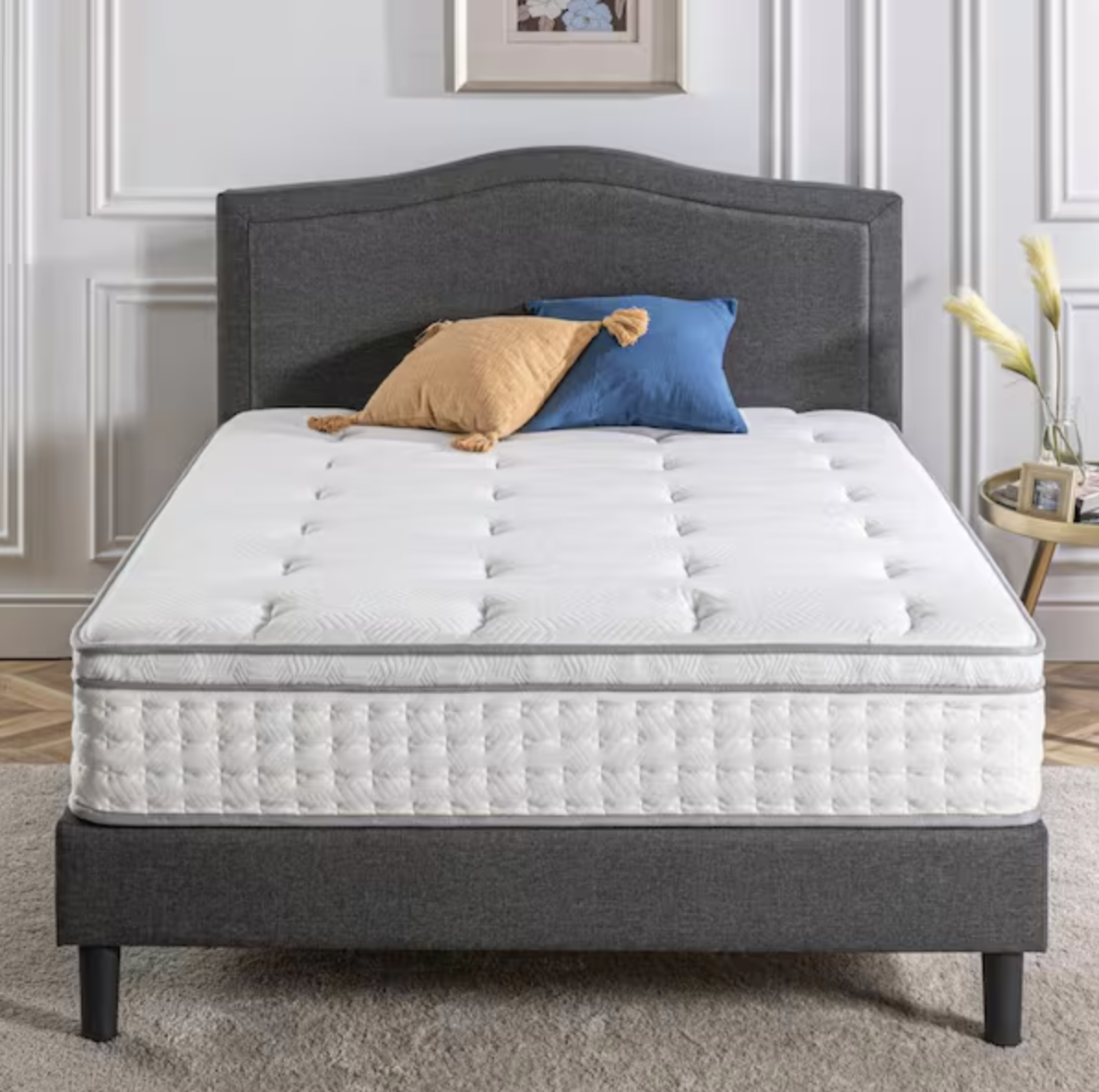 Full Medium Euro Box Top 12 in. Spring Hybrid Mattress