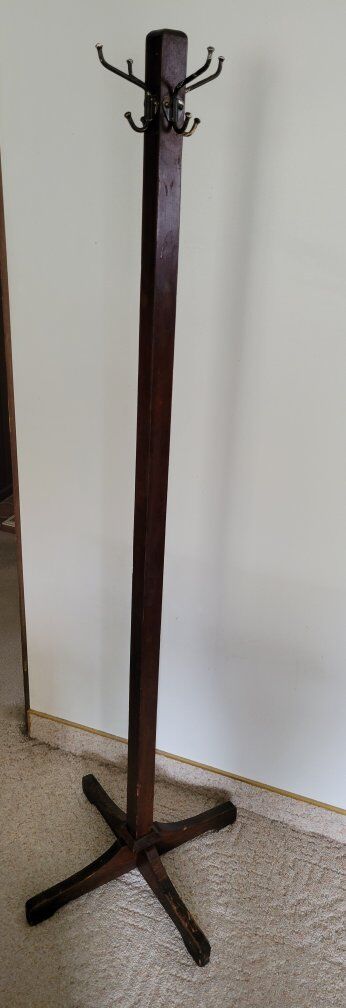 Vintage Oak Coat Rack