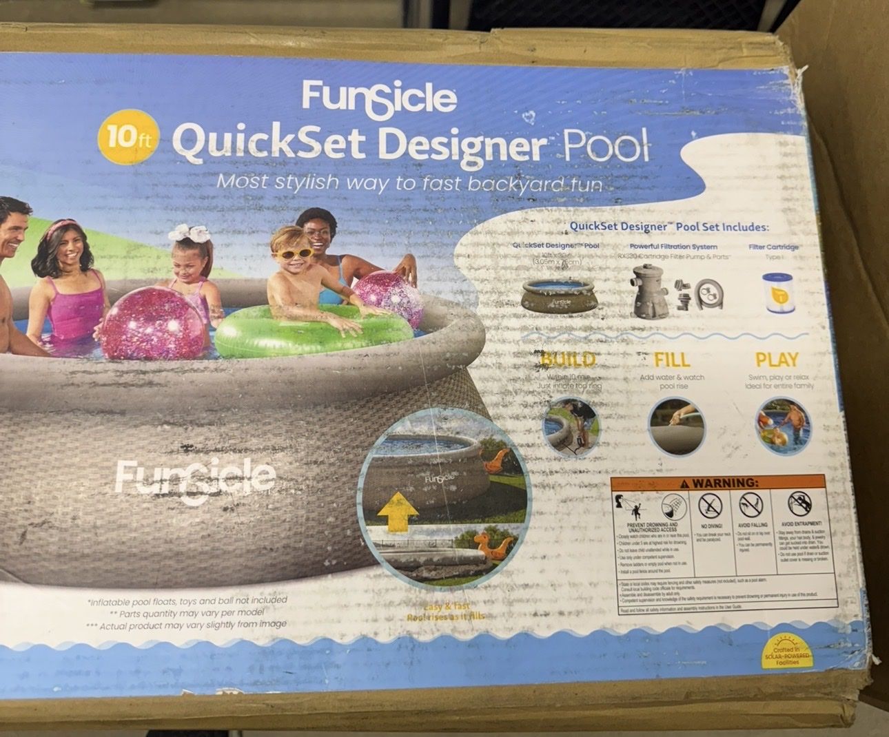 Funsicle Quickset Designer 10ft x 30in Round NEW