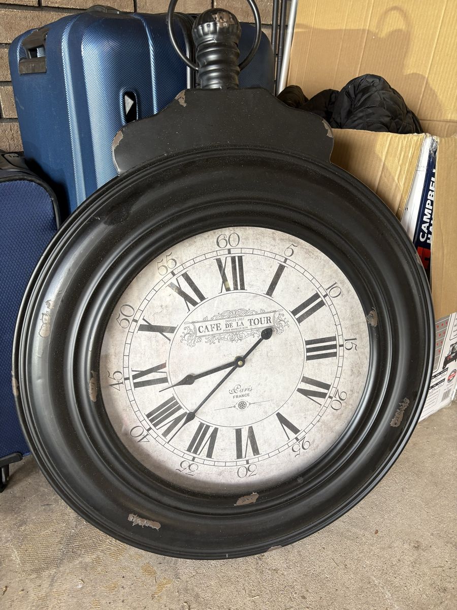 24” Vintage-Style Café de la Tour Wall Clock – $40 OBO