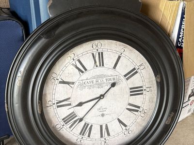 24” Vintage-Style Café de la Tour Wall Clock – $40 OBO