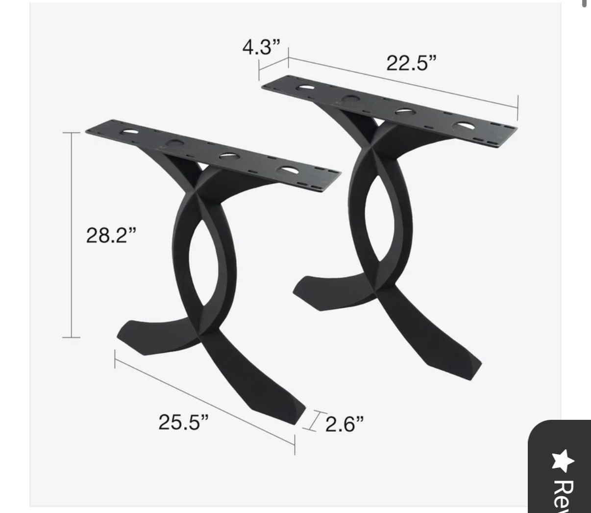 Metal dining table legs heavy duty