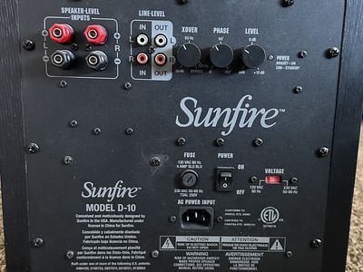 Sunfire D-10 Subwoofer Non-Working