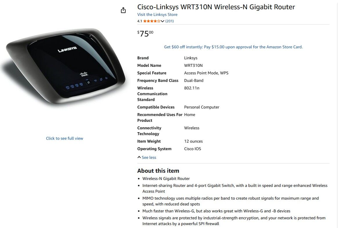 Cisco-Linksys WRT310N Wireless-N Gigabit Router