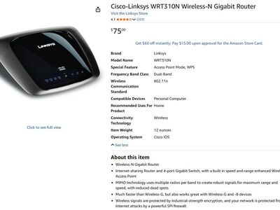 Cisco-Linksys WRT310N Wireless-N Gigabit Router