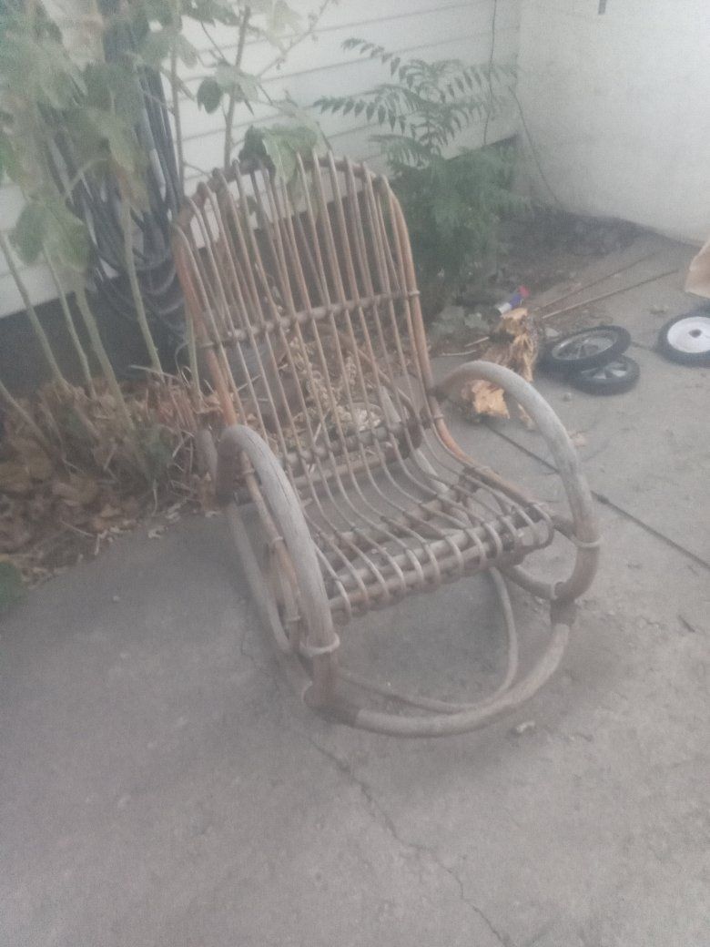Vintage bamboo Rocking Chair