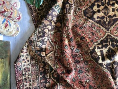 Stunning Handknotted Persian Wool Rug, Copper Tone, 8x10