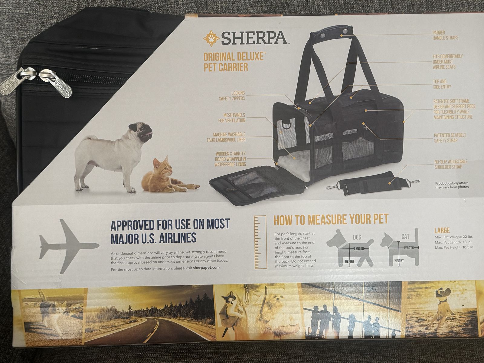 Sherpa Original Deluxe Pet Carrier – Brand New, Never Used