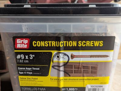 Screws - 3", 1,805 pieces in unopened 25 lb. box