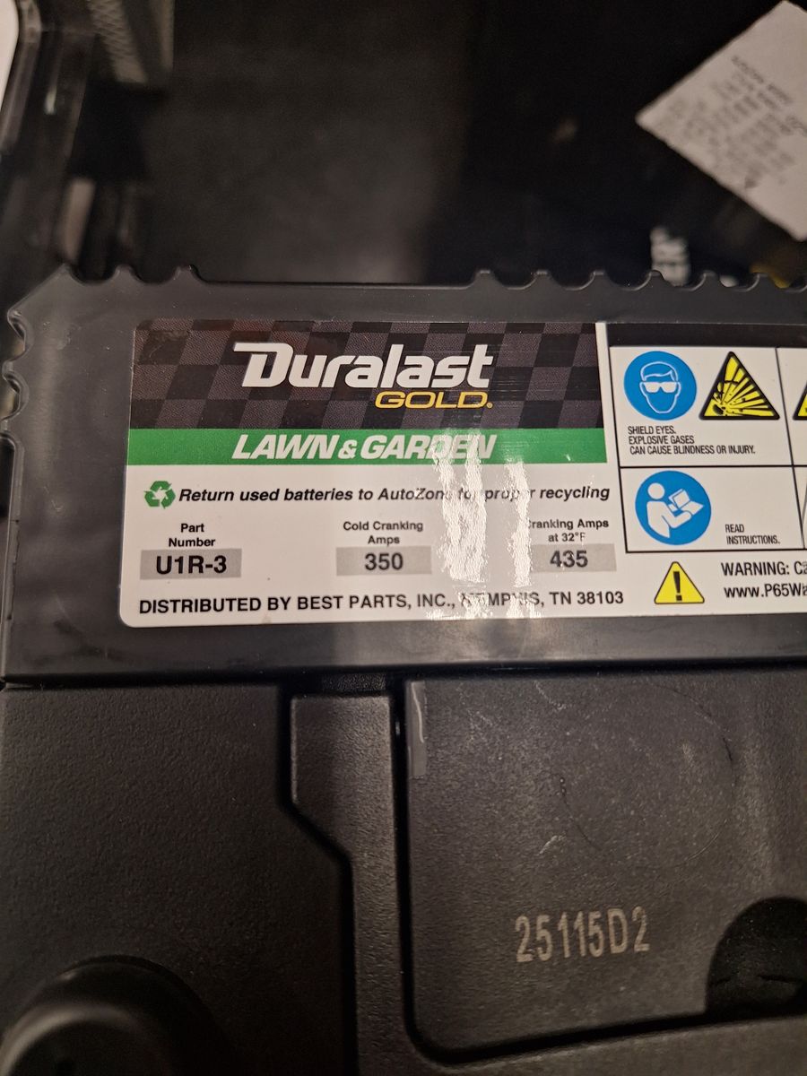 Need Mower Rider Battery needed