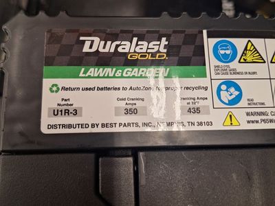 Need Mower Rider Battery needed