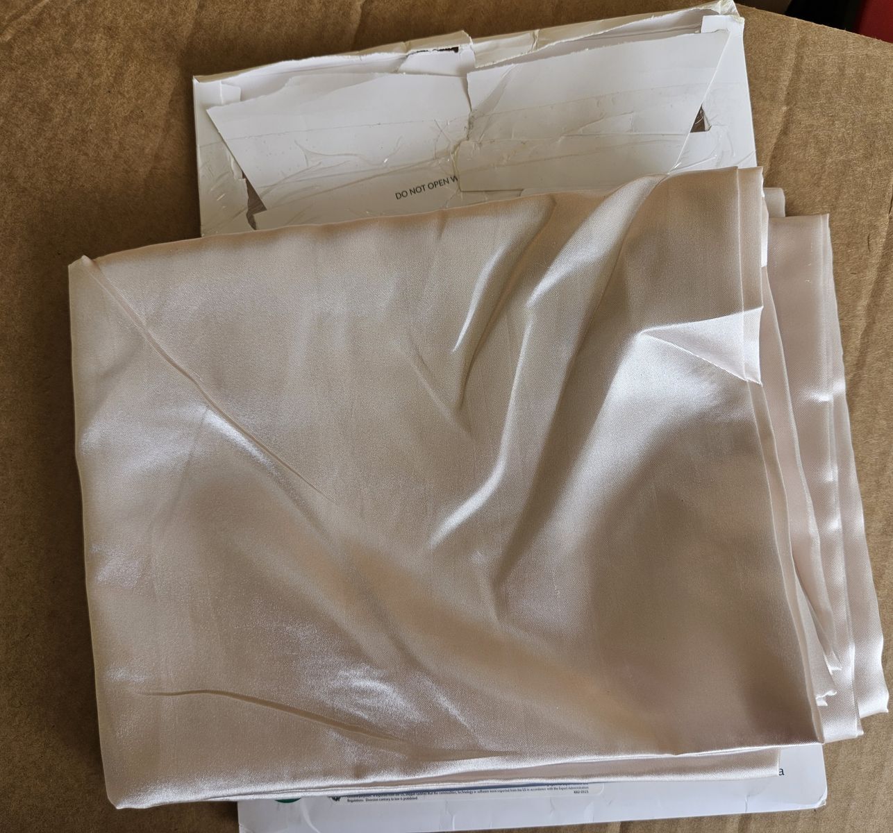 Ivory silk pillowcases