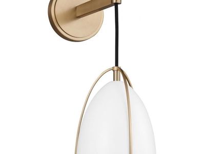 Sea Gull Lighting Norman Satin Brass Wall Sconce – New in Box