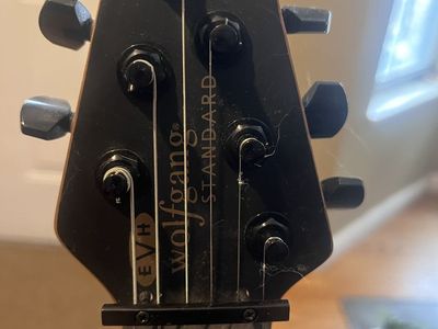 EVH Wolfgang Standard Electric Guitar, Black, Maple Fretboard with Case & Leather Strap