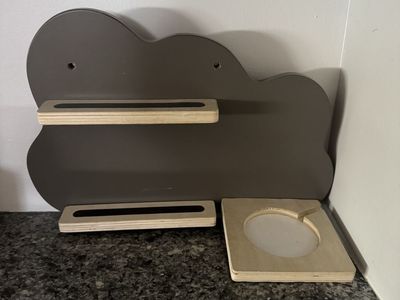 Tonies Cloud-shaped wall shelf with two small shelves