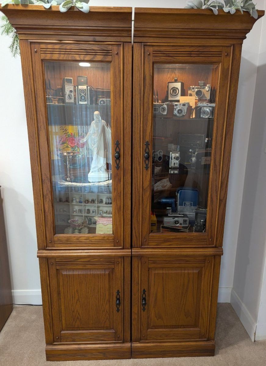 Vintage Glass Shelf Curios