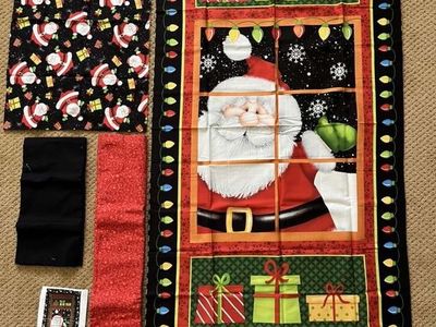 Christmas Quilt Kit- Complete Kit with the Back and Binding - Jolly Ole Saint Nick