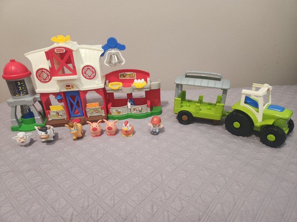 Fisher-Price Little People Caring for Animals Farm Playset with Tractor & Figures
