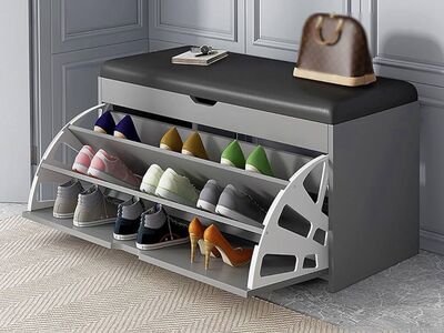 Modern Shoe Bench W/ cushionvtvbb