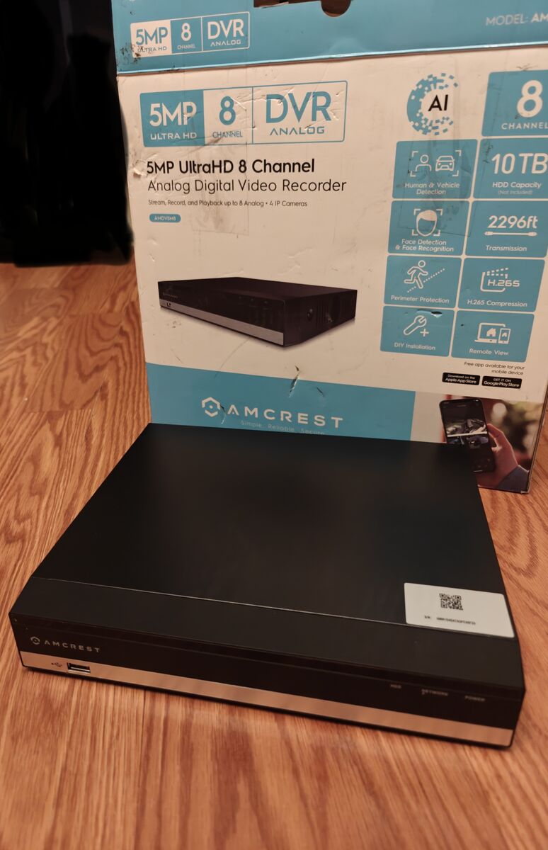 Amcrest 5MP UltraHD 8 Channel DVR Security Camera System Recorder, 5MP