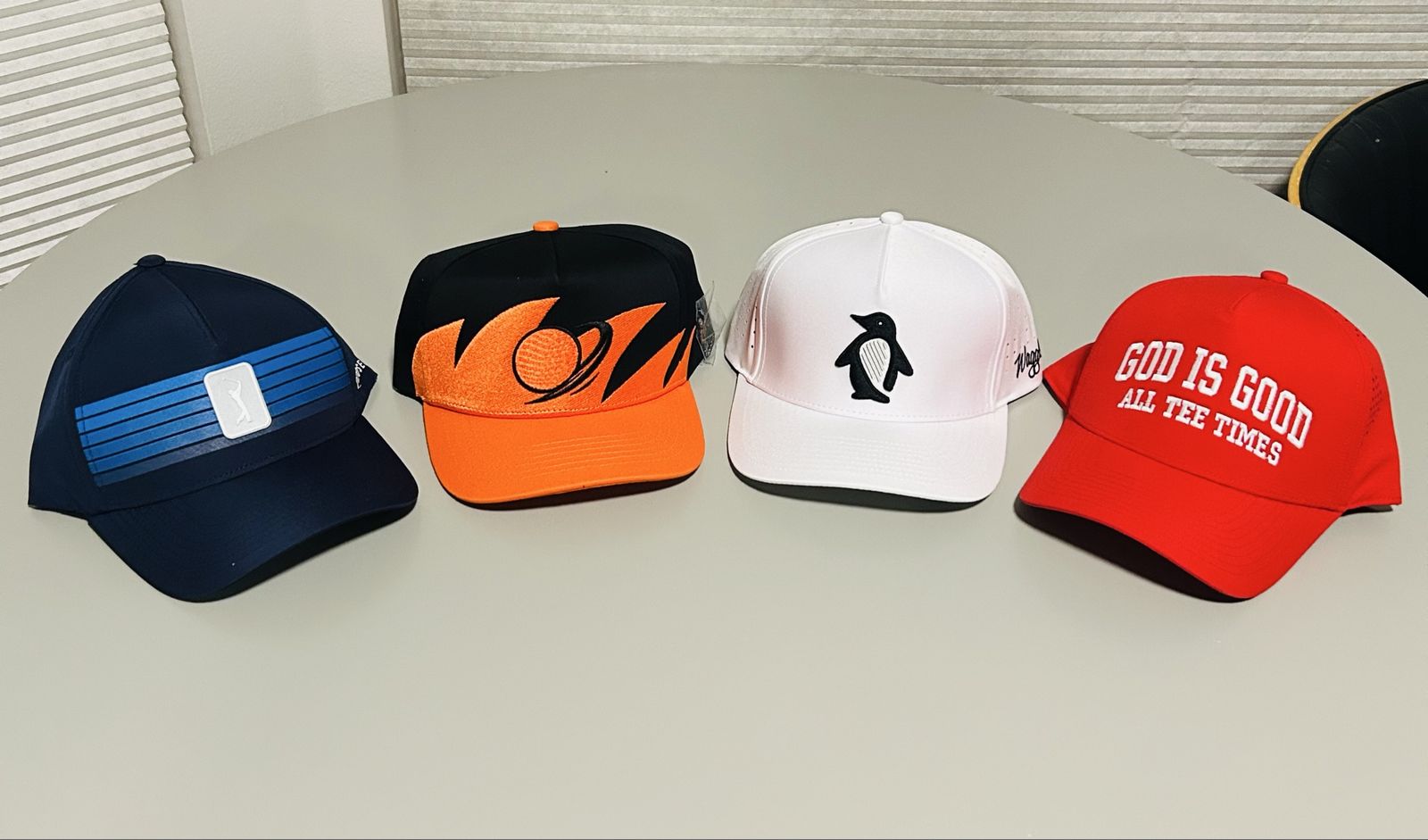 Lot Of Four Brand New Golf Hats, All Adjustable