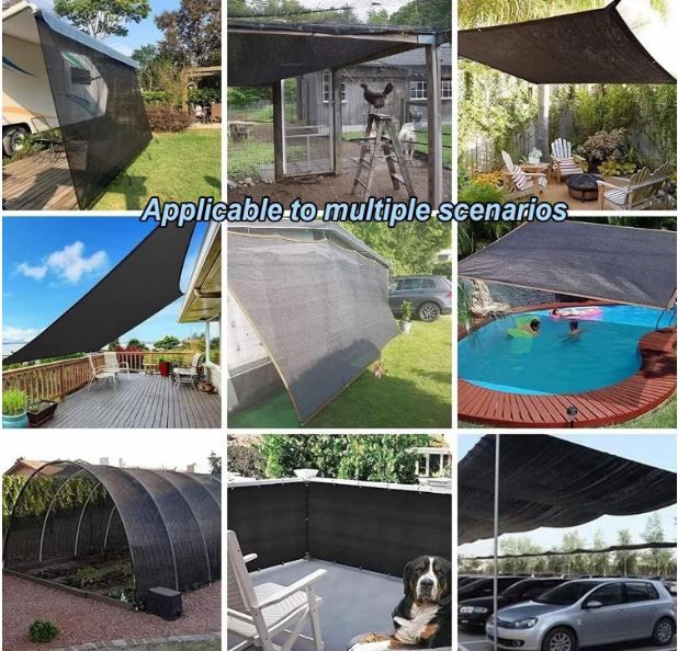 Shade Mesh, Windscreen, Privacy Screen, Insect, Debris Net – Heavy Duty Black Netting, Fire Retardant (Price includes 2 Rolls)