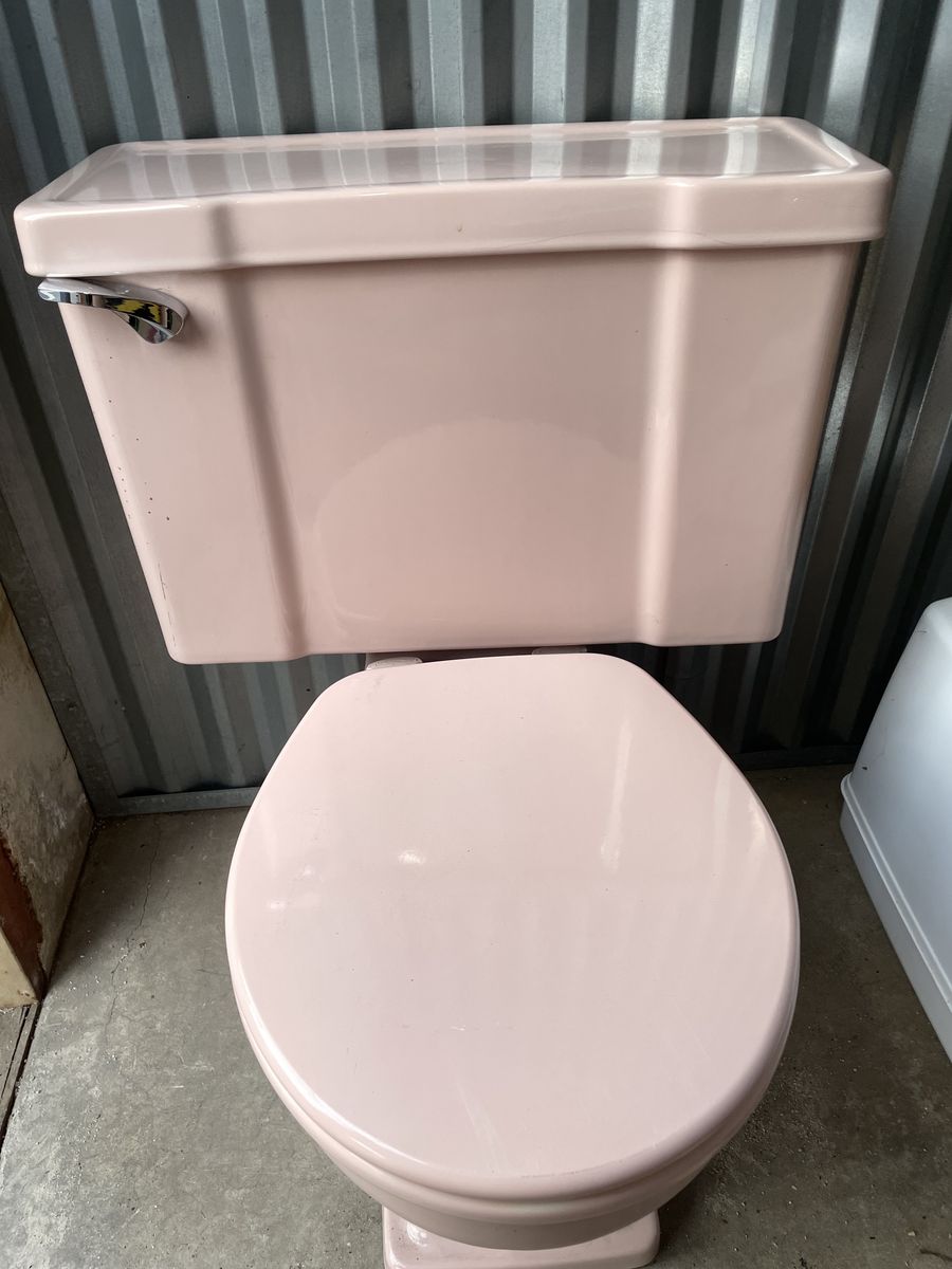 vintage pink toilet