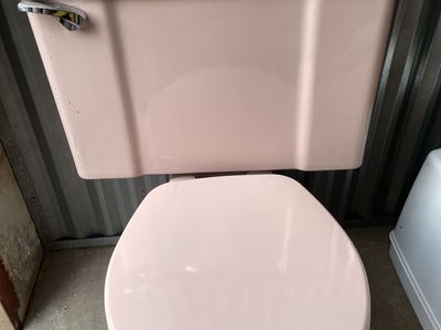 vintage pink toilet