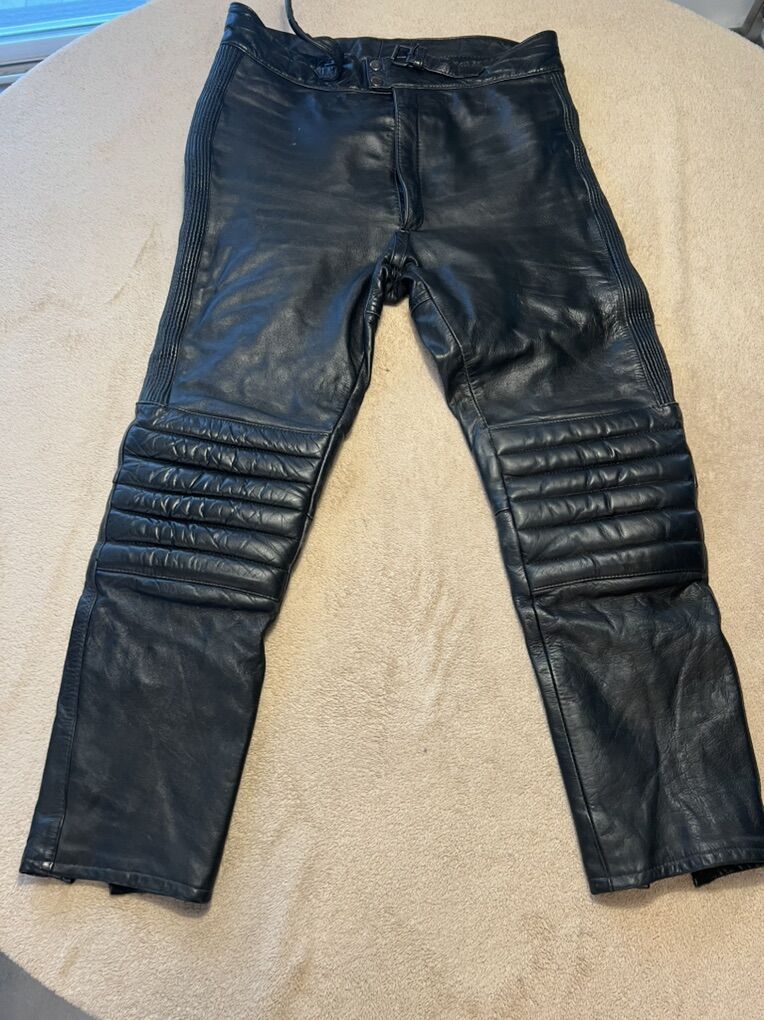 Black Leather Riding Pants