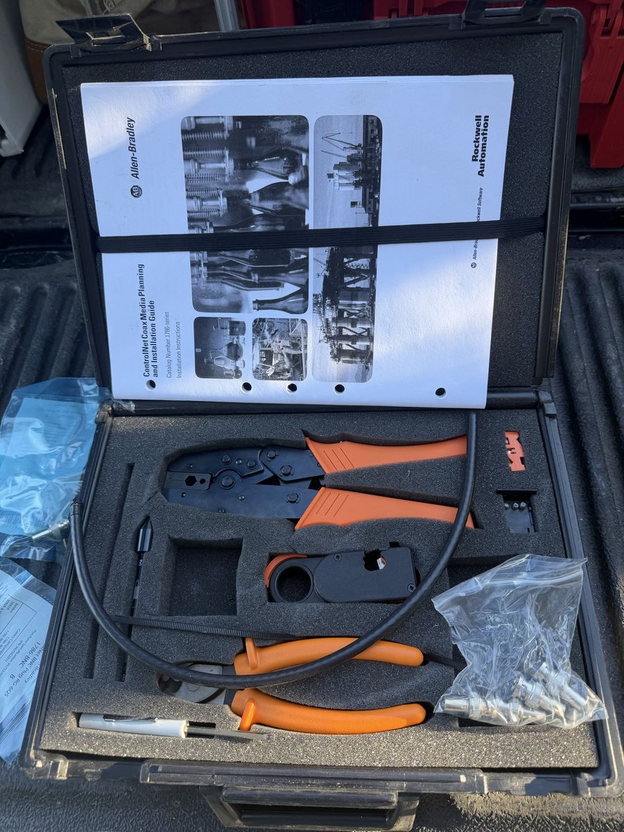 Allen-Bradley Rockwell Automation ComponentNet Crimp Media Cable Assembly Tool Kit with Manual and CCTV REMOTE HANDHELD MONITOR