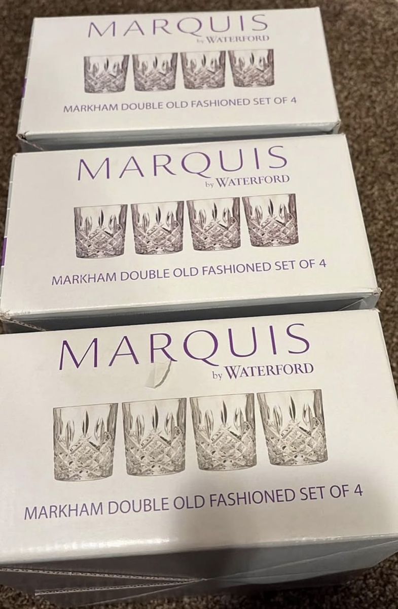 12 Marquis by Waterford Old-Fashioned Glass Cups (retails for $240)