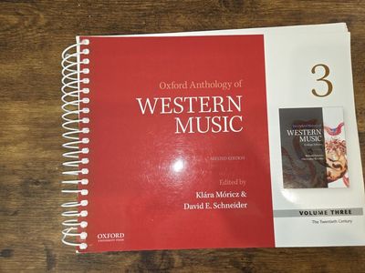 Oxford Anthology of Western Music 2nd Edition - Volume 3
