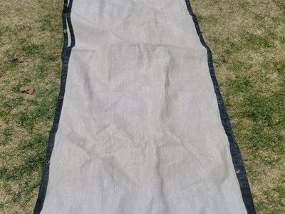 Tan/Cream Mesh Shade Cloth Tarp with Grommets - Long & Narrow for Garden, Patio, or Privacy