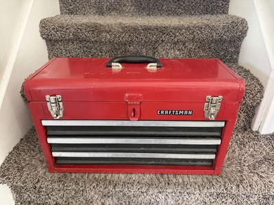 Craftsman Red Metal Portable 3-Drawer Tool Box Chest