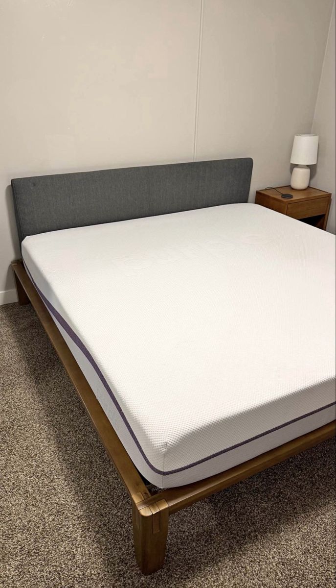 Thuma The Bed King Size Frame w/ Upholstered Headboard & Original Purple Mattress
