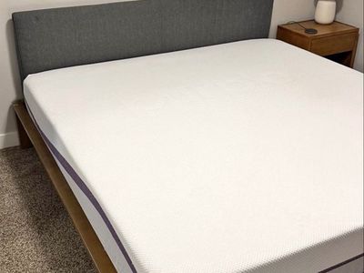 Thuma The Bed King Size Frame w/ Upholstered Headboard & Original Purple Mattress