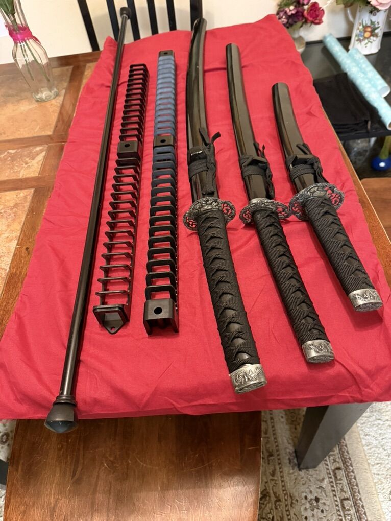 The Samurai Warrior Straight Katana Sword