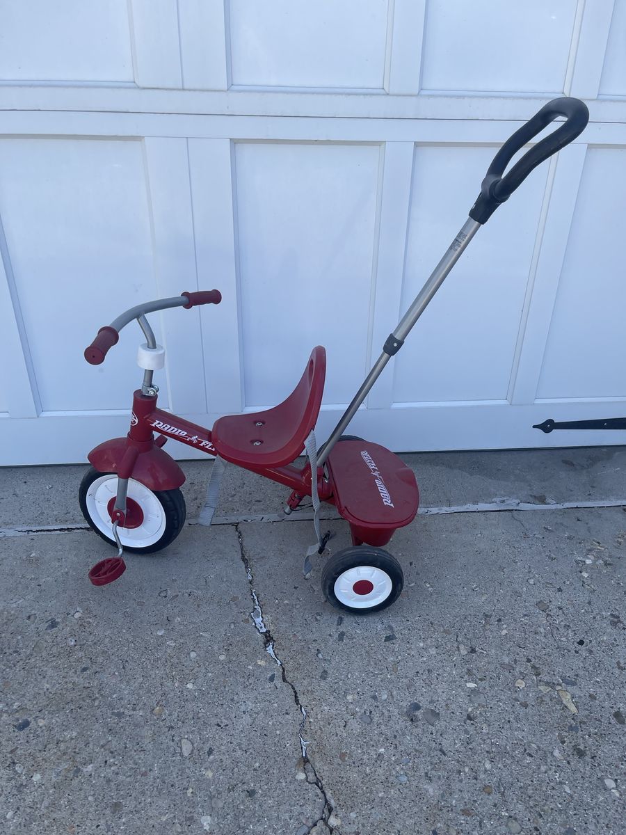 Radio Flyer Red Toddler Tricycle with Push Handle