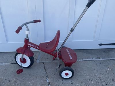 Radio Flyer Red Toddler Tricycle with Push Handle