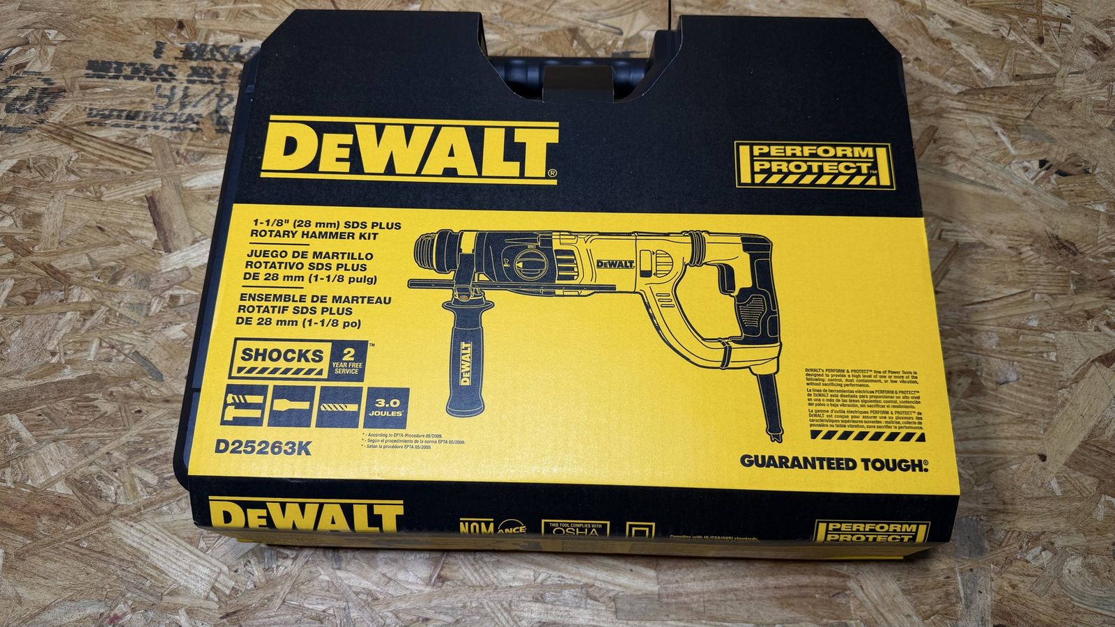 8.5 Amp 1-1/8 in. Corded SDS-PLUS D-Handle Concrete/Masonry Rotary Hammer Drill Kit
