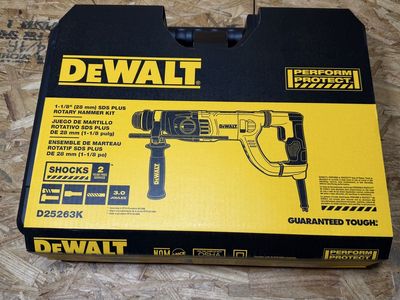 8.5 Amp 1-1/8 in. Corded SDS-PLUS D-Handle Concrete/Masonry Rotary Hammer Drill Kit