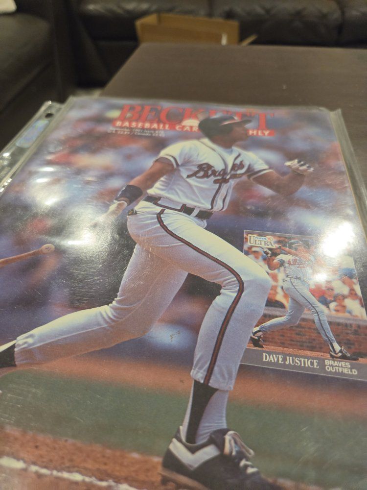 1997 Beckett Baseball Card Monthly Magazine - Dave Justice Braves Outfield