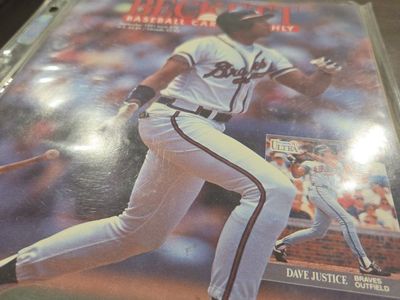 1997 Beckett Baseball Card Monthly Magazine - Dave Justice Braves Outfield