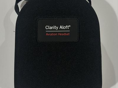 Classic Clarity Aloft Aviation in ear Headset with Carrying Case and Accessories.