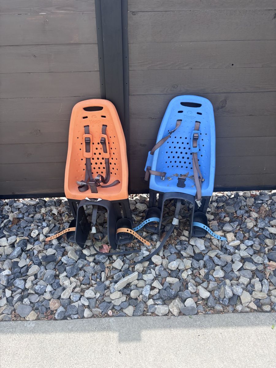 Rad power bike Child Bike Seats - Orange and Blue Pair