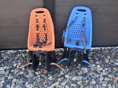 Rad power bike Child Bike Seats - Orange and Blue Pair